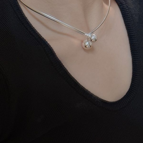 Wholesale 925 Sterling Silver Chunky Bead Choker - Image 4