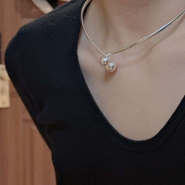Wholesale 925 Sterling Silver Chunky Bead Choker - Image 5