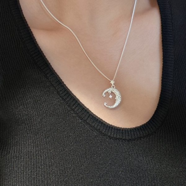 Wholesale 925 Sterling Silver Moon Long Necklace - Image 4