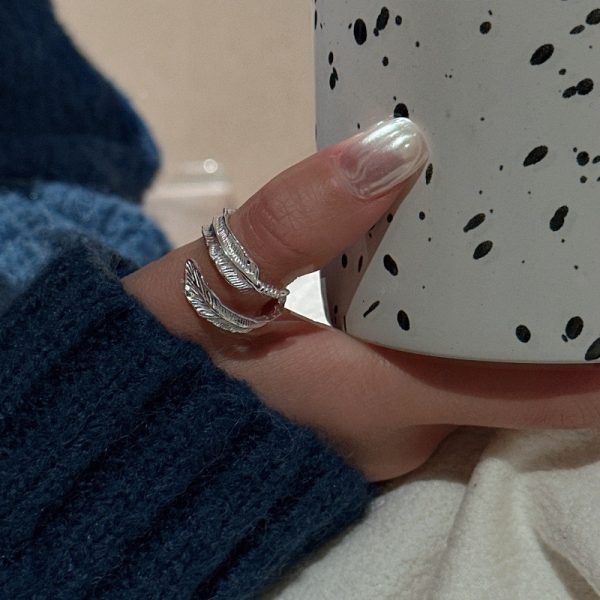 Wholesale 925 Sterling Silver Feather Ring - Image 5