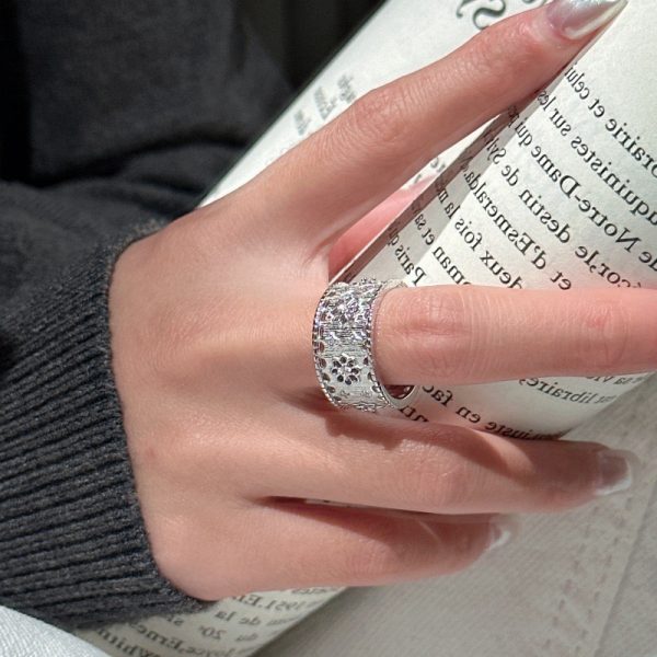 Wholesale 925 Sterling Silver Flower Open Ring - Image 5