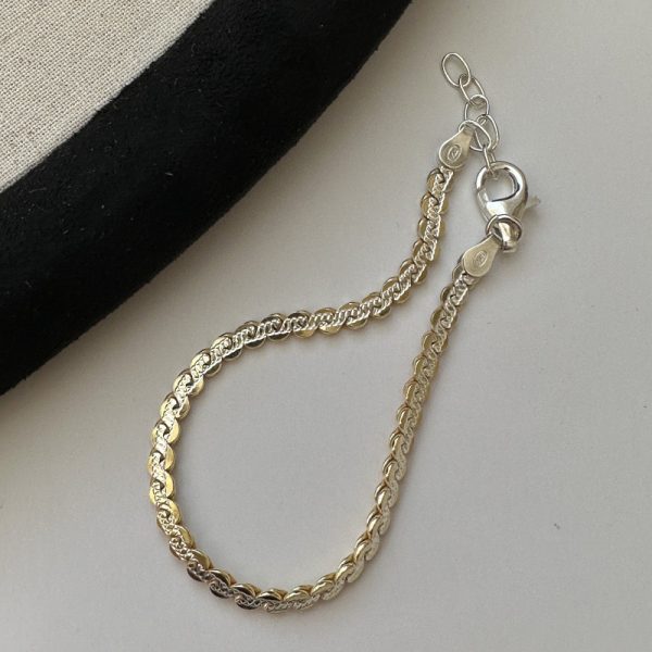 Wholesale 925 Sterling Silver Gold&Silver Bracelet - Image 2