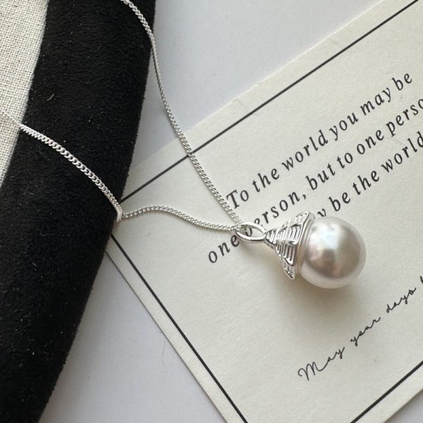 Wholesale 925 Sterling Silver Swarovski Pearl Necklace - Image 2