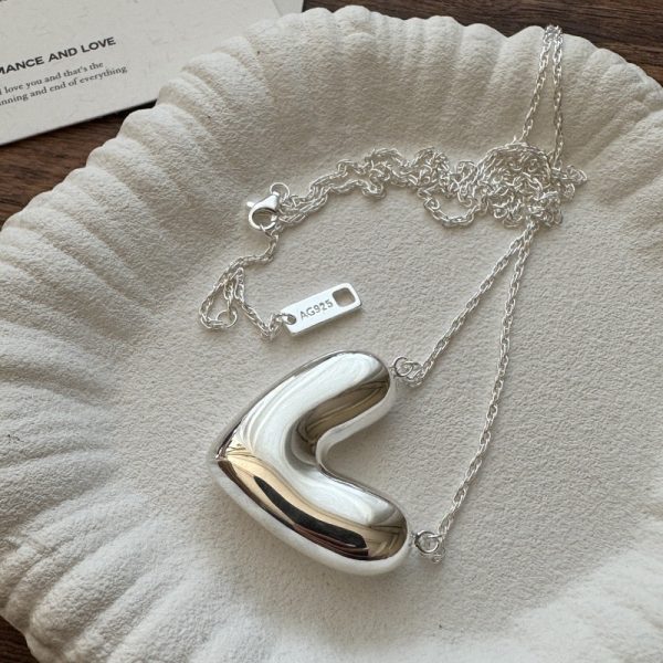 Wholesale 925 Sterling Silver Hollow Heart Necklace - Image 2