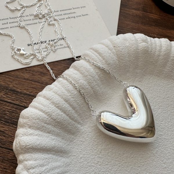 Wholesale 925 Sterling Silver Hollow Heart Necklace - Image 3