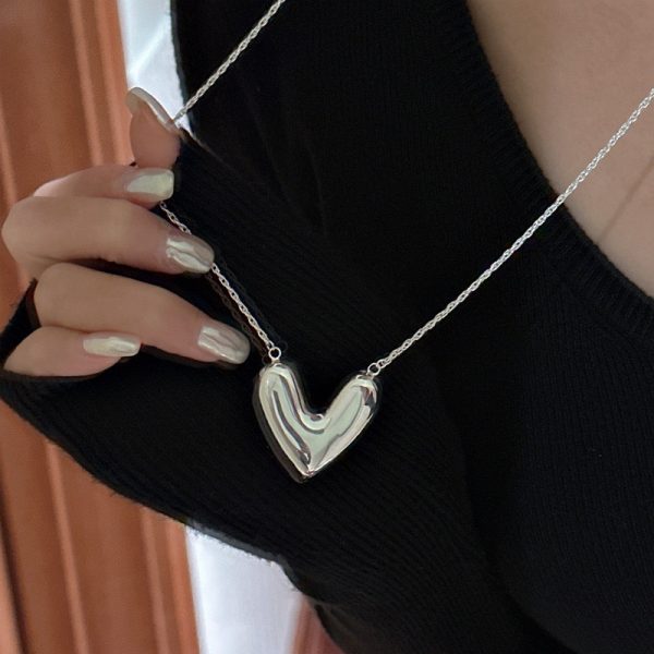 Wholesale 925 Sterling Silver Hollow Heart Necklace - Image 4