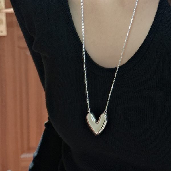 Wholesale 925 Sterling Silver Hollow Heart Necklace - Image 5
