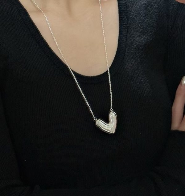 Wholesale 925 Sterling Silver Hollow Heart Necklace - Image 6