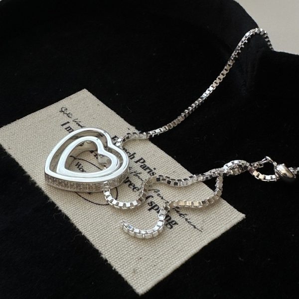 Wholesale 925 Sterling Silver Hollow Love Necklace - Image 2