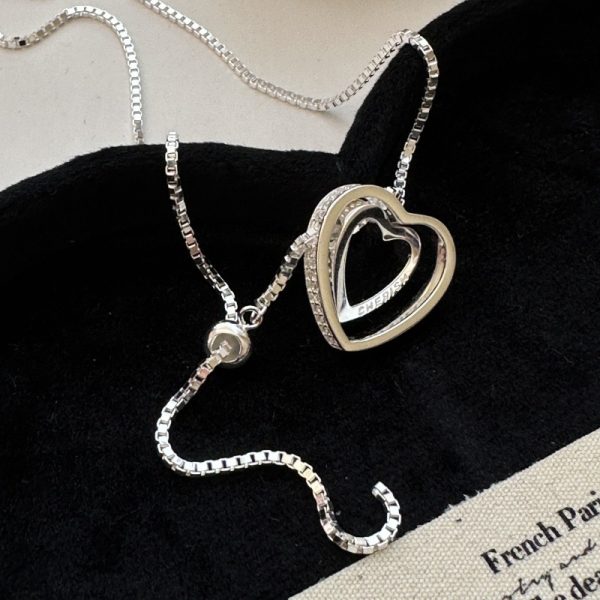 Wholesale 925 Sterling Silver Hollow Love Necklace - Image 3