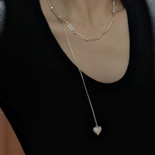 Wholesale 925 Sterling Silver Adjustable Heart Necklace - Image 4