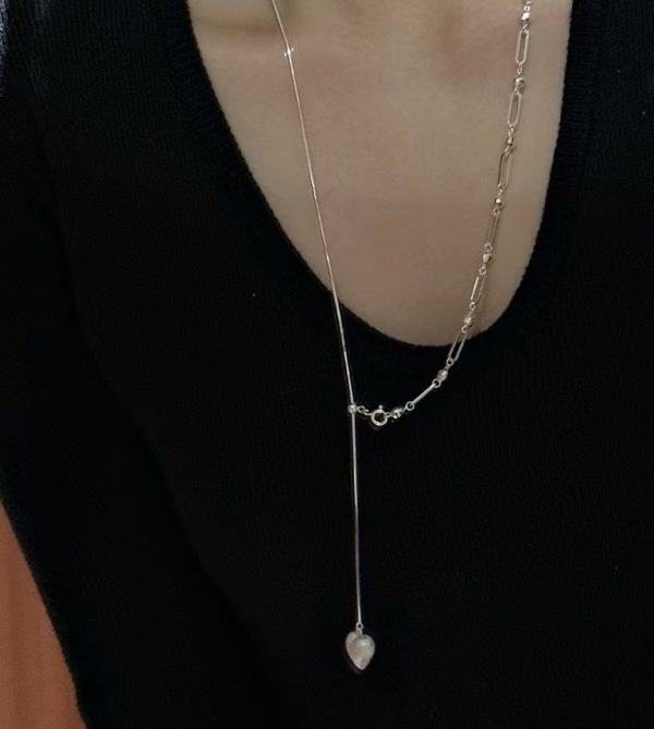 Wholesale 925 Sterling Silver Adjustable Heart Necklace - Image 6