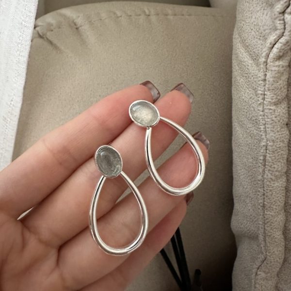 Wholesale 925 Sterling Silver Gemstone Labradorite Drop Earrings - Image 2