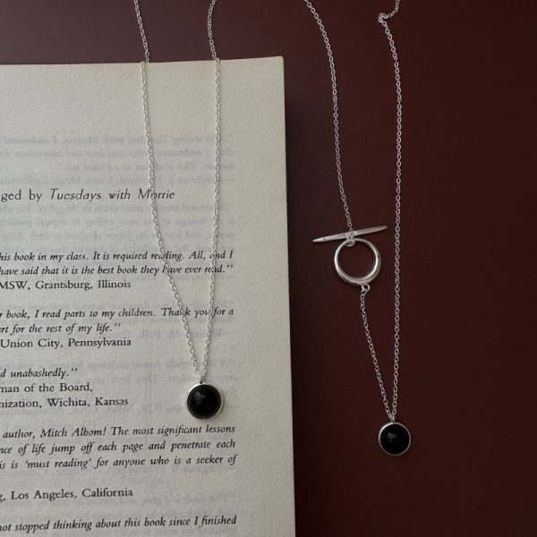 Wholesale 925 Sterling Silver Black Agate OT Necklace - Image 3