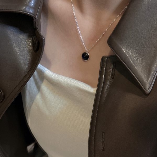 Wholesale 925 Sterling Silver Black Agate OT Necklace - Image 5