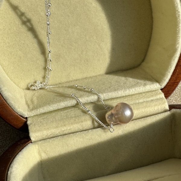 Wholesale 925 Sterling Silver Reclaimed Pearl Necklace - Image 3