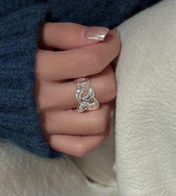 Wholesale 925 Sterling Silver Moon-shaped Cross Ring - Image 6