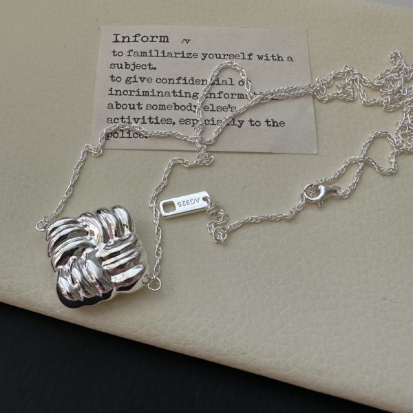 Wholesale 925 Sterling Silver Square Necklace - Image 2