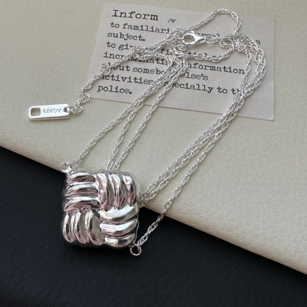 Wholesale 925 Sterling Silver Square Necklace - Image 3