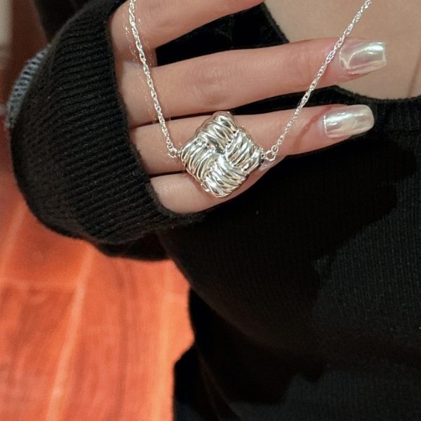 Wholesale 925 Sterling Silver Square Necklace - Image 4
