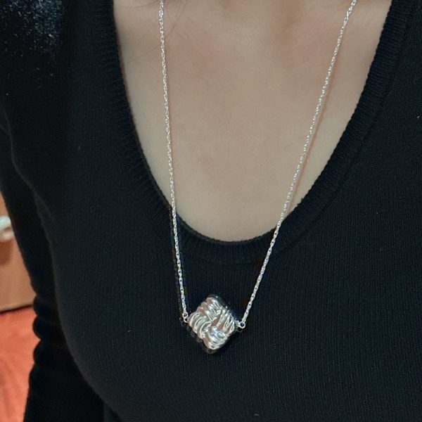 Wholesale 925 Sterling Silver Square Necklace - Image 5