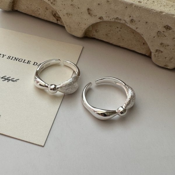 Wholesale 925 Sterling Silver Frosted Bow Ring - Image 3