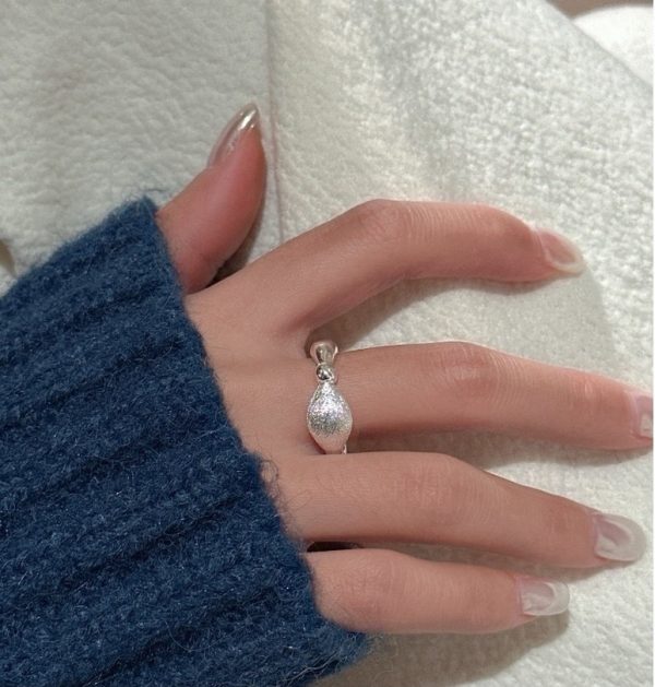 Wholesale 925 Sterling Silver Frosted Bow Ring - Image 6
