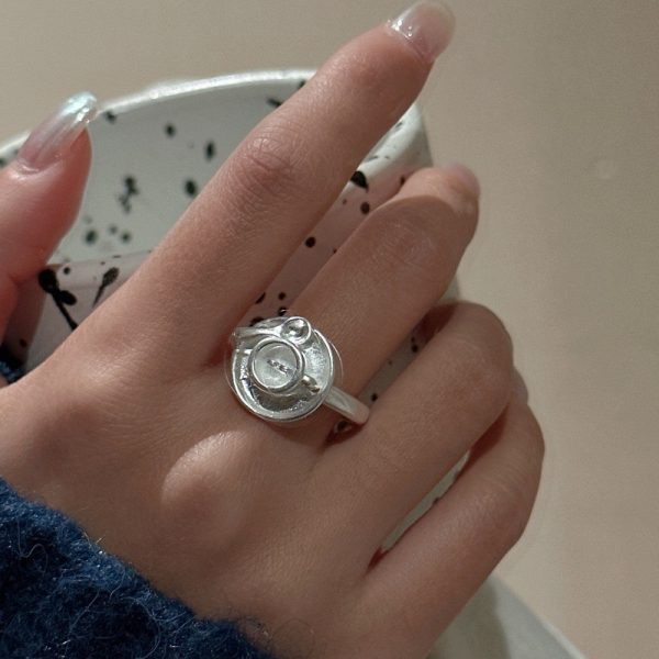 Wholesale 925 Sterling Silver Creative Coffee Cup Ring - Image 4