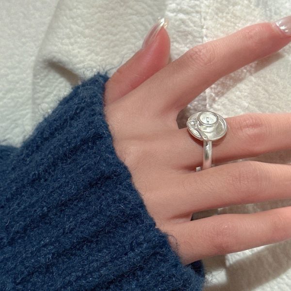 Wholesale 925 Sterling Silver Creative Coffee Cup Ring - Image 5