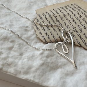 Wholesale 925 Sterling Silver Big Heart Necklace