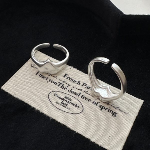 Wholesale 925 Sterling Silver Frosted Love Ring - Image 3