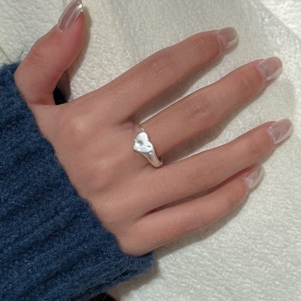 Wholesale 925 Sterling Silver Frosted Love Ring - Image 4