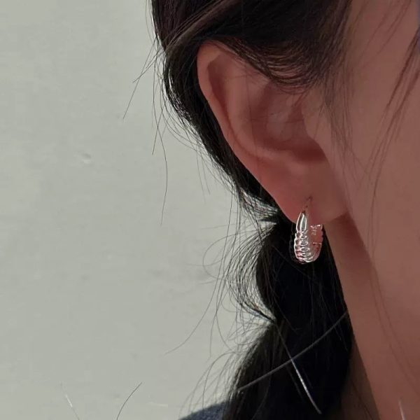 Wholesale 925 Sterling Silver Croissant Hoop Earrings - Image 5