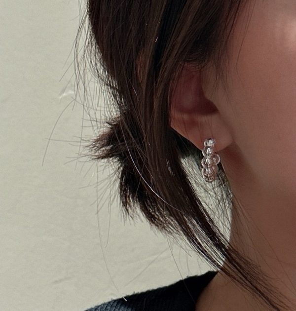 Wholesale 925 Sterling Silver Pearl Hoop Earrings - Image 6