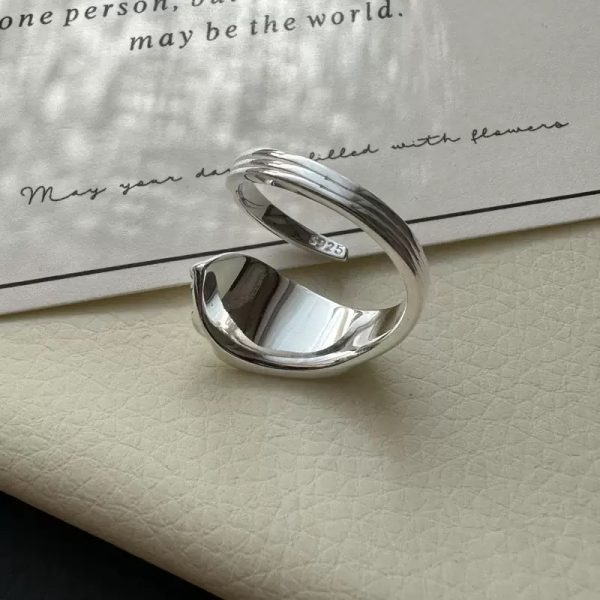 Wholesale 925 Sterling Silver Cross Grain Ring - Image 3