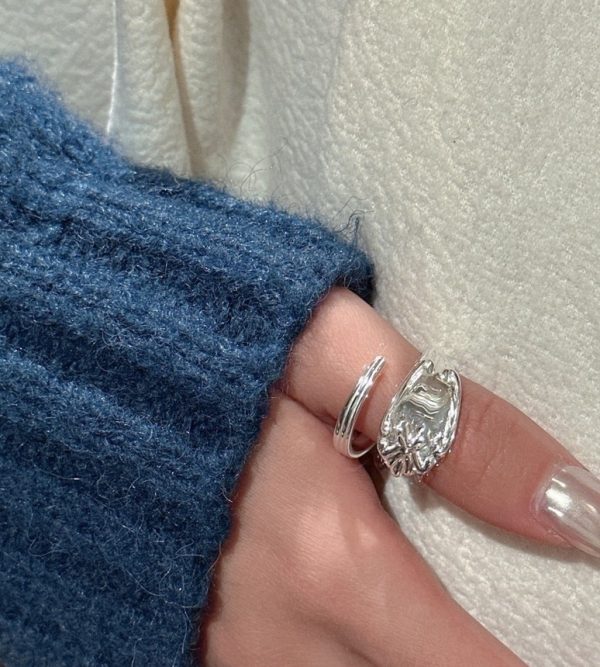 Wholesale 925 Sterling Silver Cross Grain Ring - Image 6