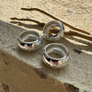 Wholesale 925 Sterling Silver Chunky Glossy Bold Ring