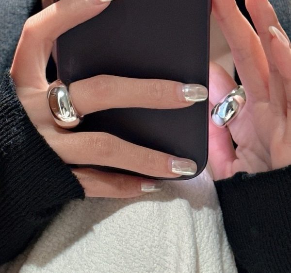 Wholesale 925 Sterling Silver Chunky Glossy Bold Ring - Image 5