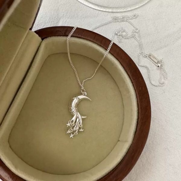Wholesale 925 Sterling Silver Moon Star Necklace & Pendant - Image 2