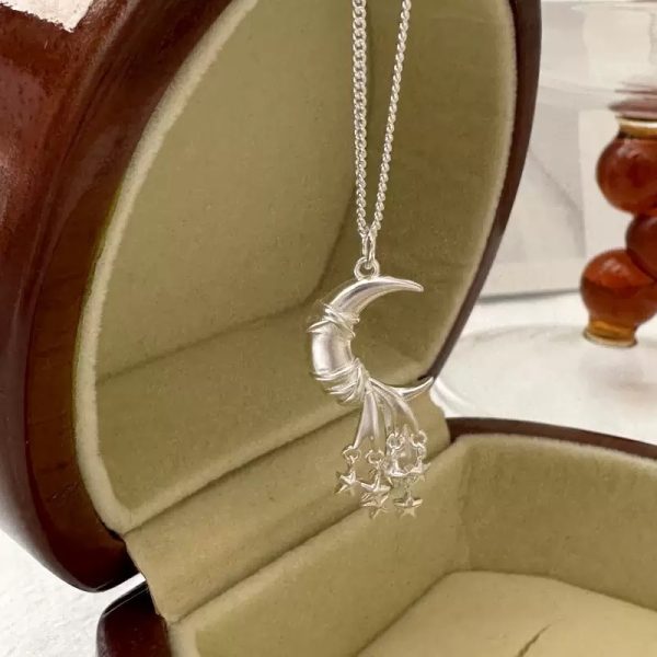Wholesale 925 Sterling Silver Moon Star Necklace & Pendant - Image 3