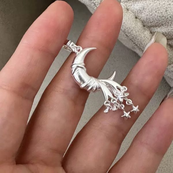 Wholesale 925 Sterling Silver Moon Star Necklace & Pendant - Image 4