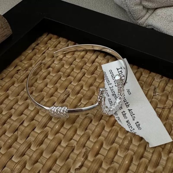 Wholesale 925 Sterling Silver U Shape Bangle - Image 2