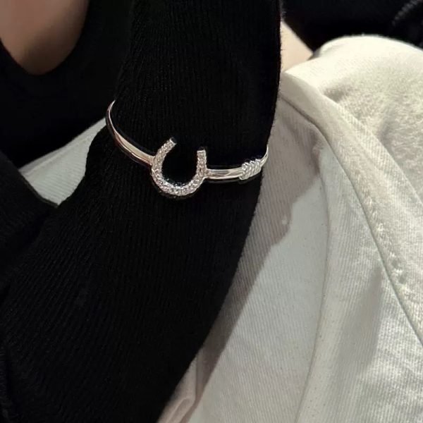 Wholesale 925 Sterling Silver U Shape Bangle - Image 4