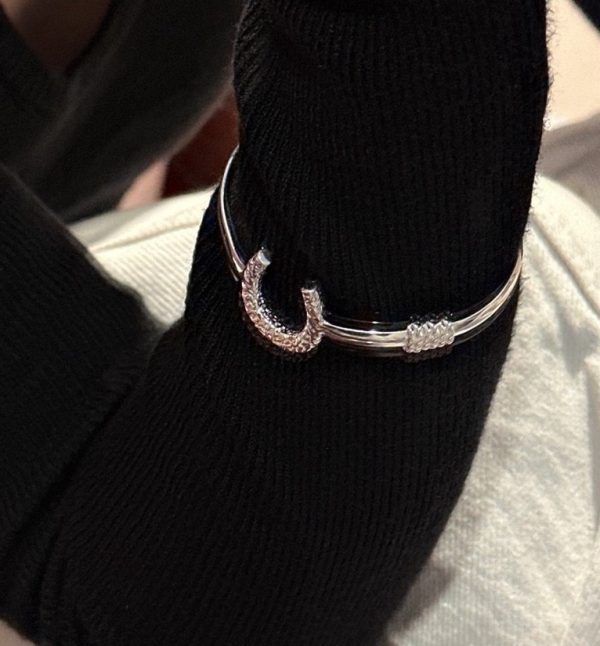 Wholesale 925 Sterling Silver U Shape Bangle - Image 5