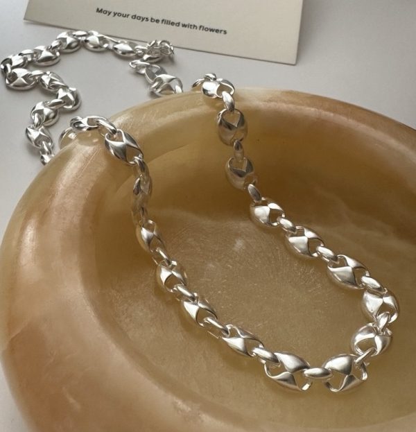 Wholesale 925 Sterling Silver Rectangular Chunky Necklace & Bracelet - Image 2