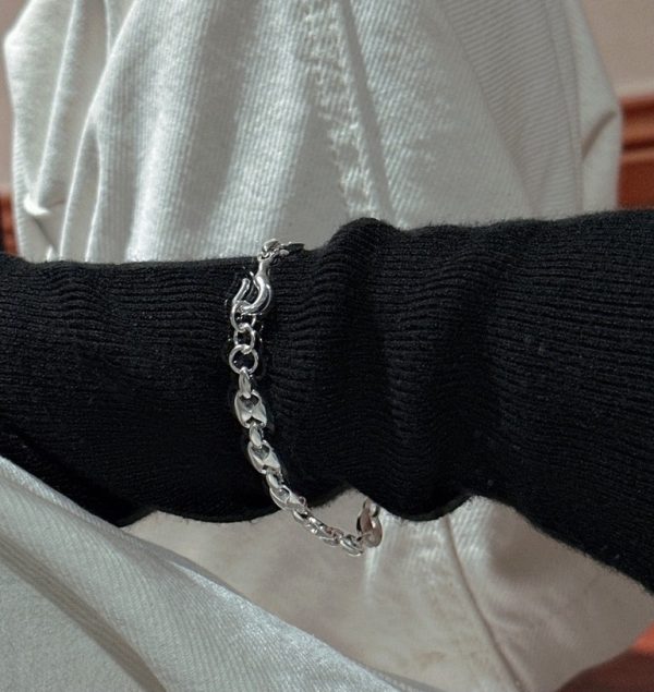 Wholesale 925 Sterling Silver Rectangular Chunky Necklace & Bracelet - Image 5