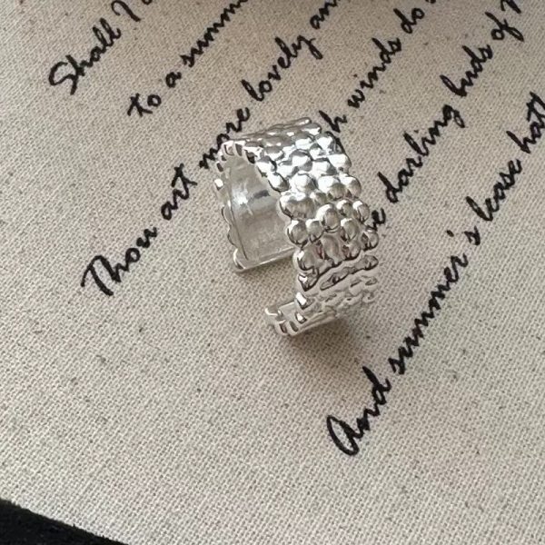 Wholesale 925 Sterling Silver Wide Bead Ring - Image 2