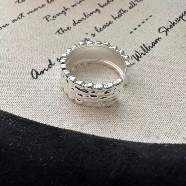 Wholesale 925 Sterling Silver Wide Bead Ring - Image 3