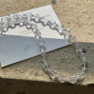 Wholesale 925 Sterling Silver Rock Crystal Quartz Necklace
