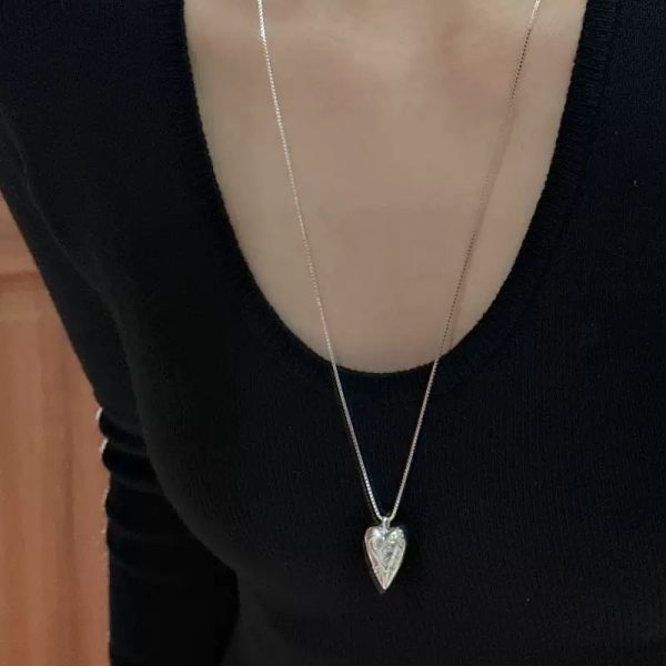 Wholesale 925 Sterling Silver Hollow Heart Necklace - Image 4